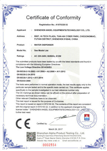 China Shenzhen Angel Equipment &amp; Technology Co., Ltd. Certificaciones